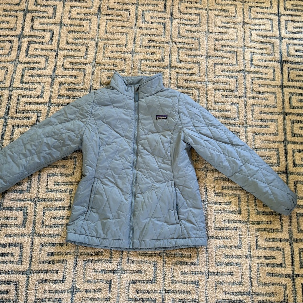 Patagonia Blue Puffer Jacket Insulated Quilted Coat